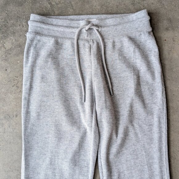 Aritzia Sunday Best Baby Waffle Knit Pants Kick Flare Gray size 2XS - Picture 3 of 8